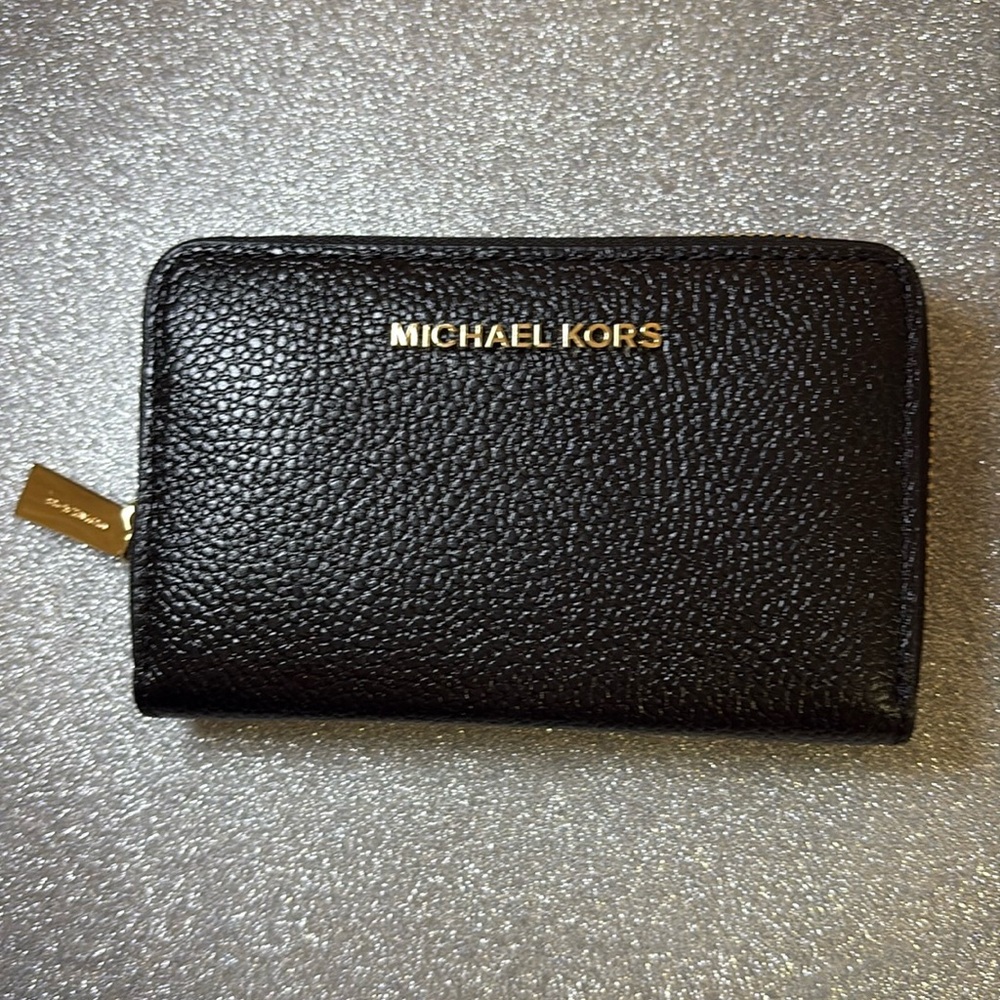 Michael Kors Jet Set Small Wallet Leather Black